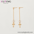 97287 bijoux xuping boucles d&#39;oreilles en forme de goutte pour femmes synthétiques en or 18K synthétiques